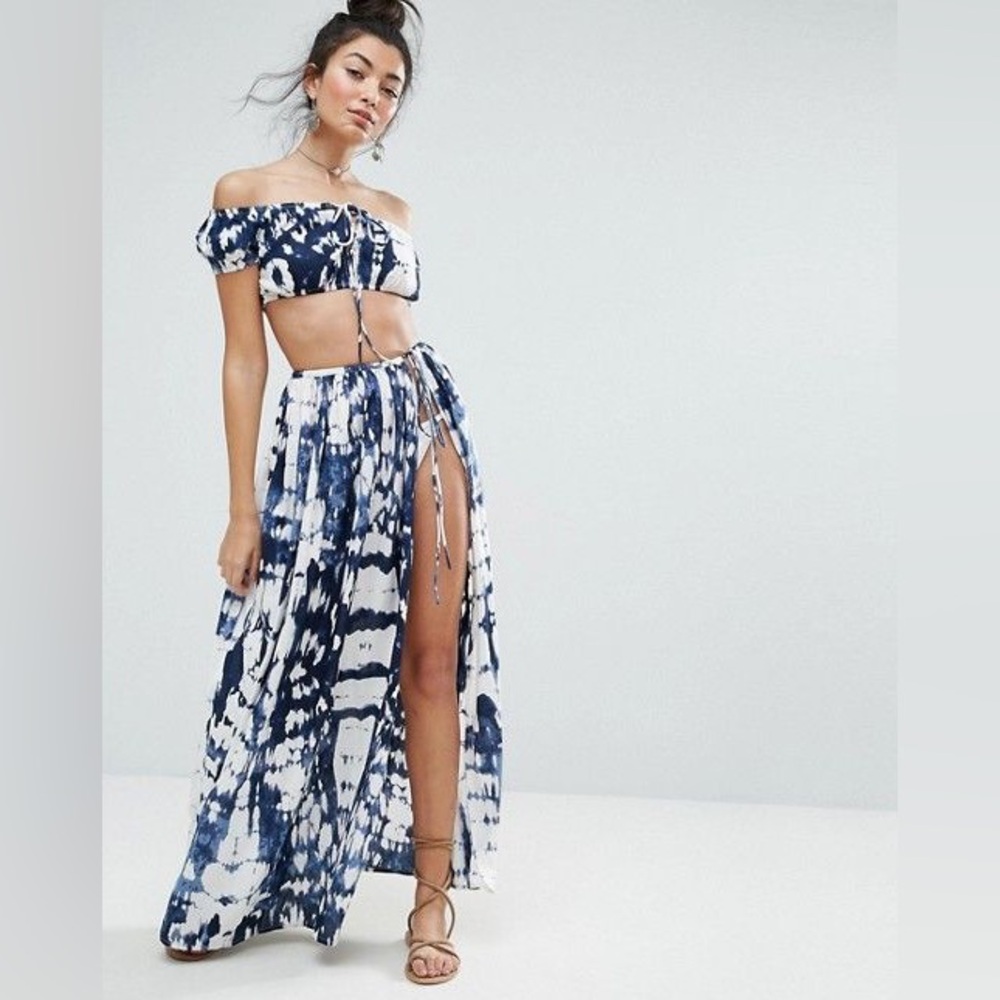 ASOS Blue and White Swim Sarong